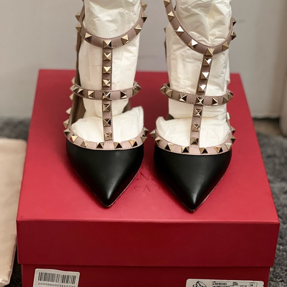 💯Authentic Valentino Garavani Rockstud Ankle Strap - Picture 5 of 11